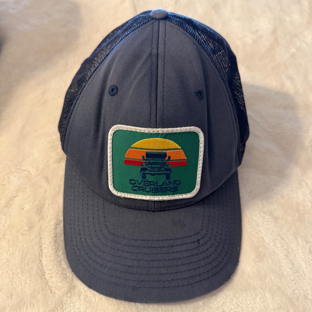 Overland Cruisers Trucker Hat Navy Blue Mesh Snapback Cap Patch C12//CTM